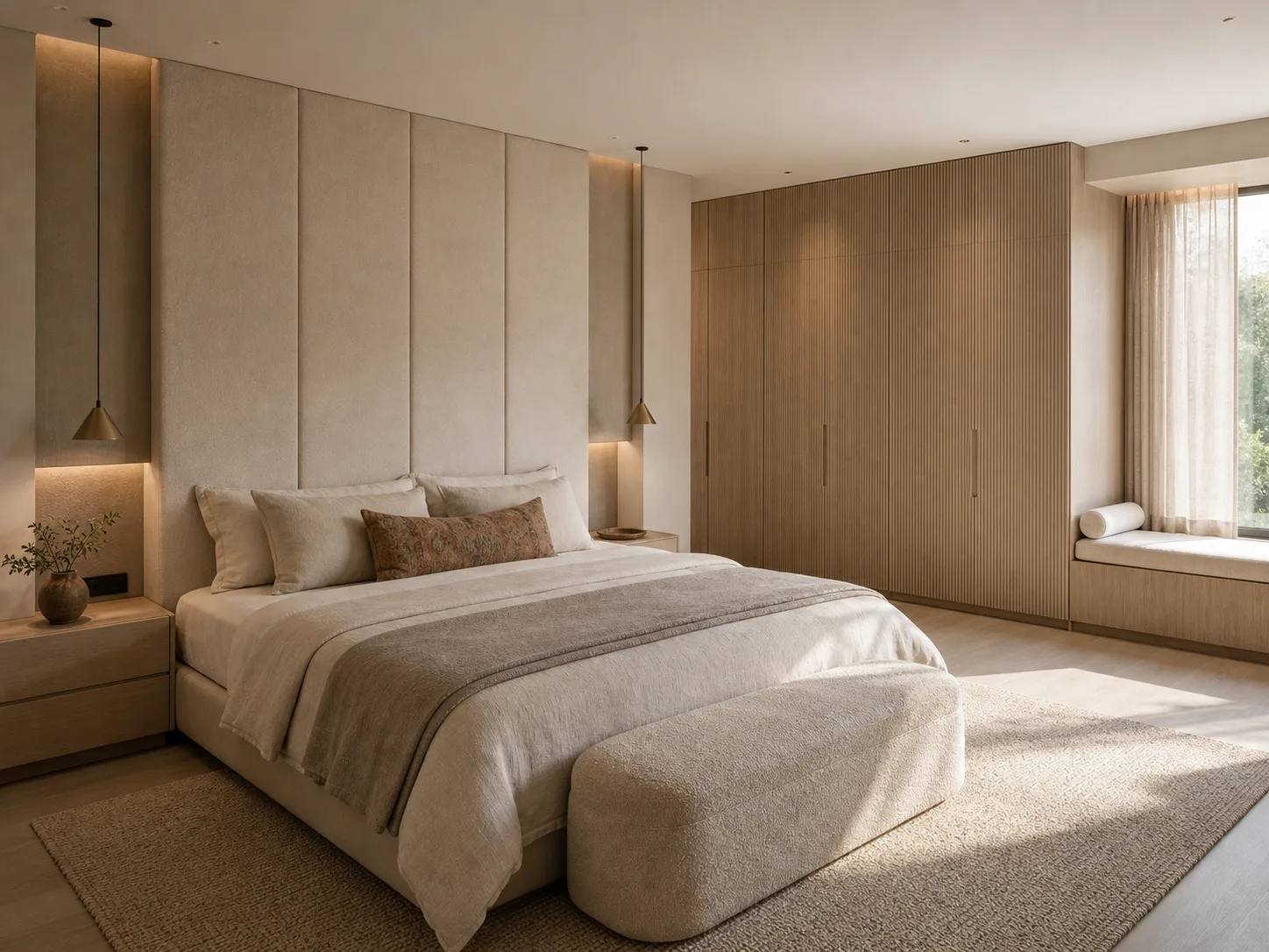 Master bedroom — photorealistic 3D render